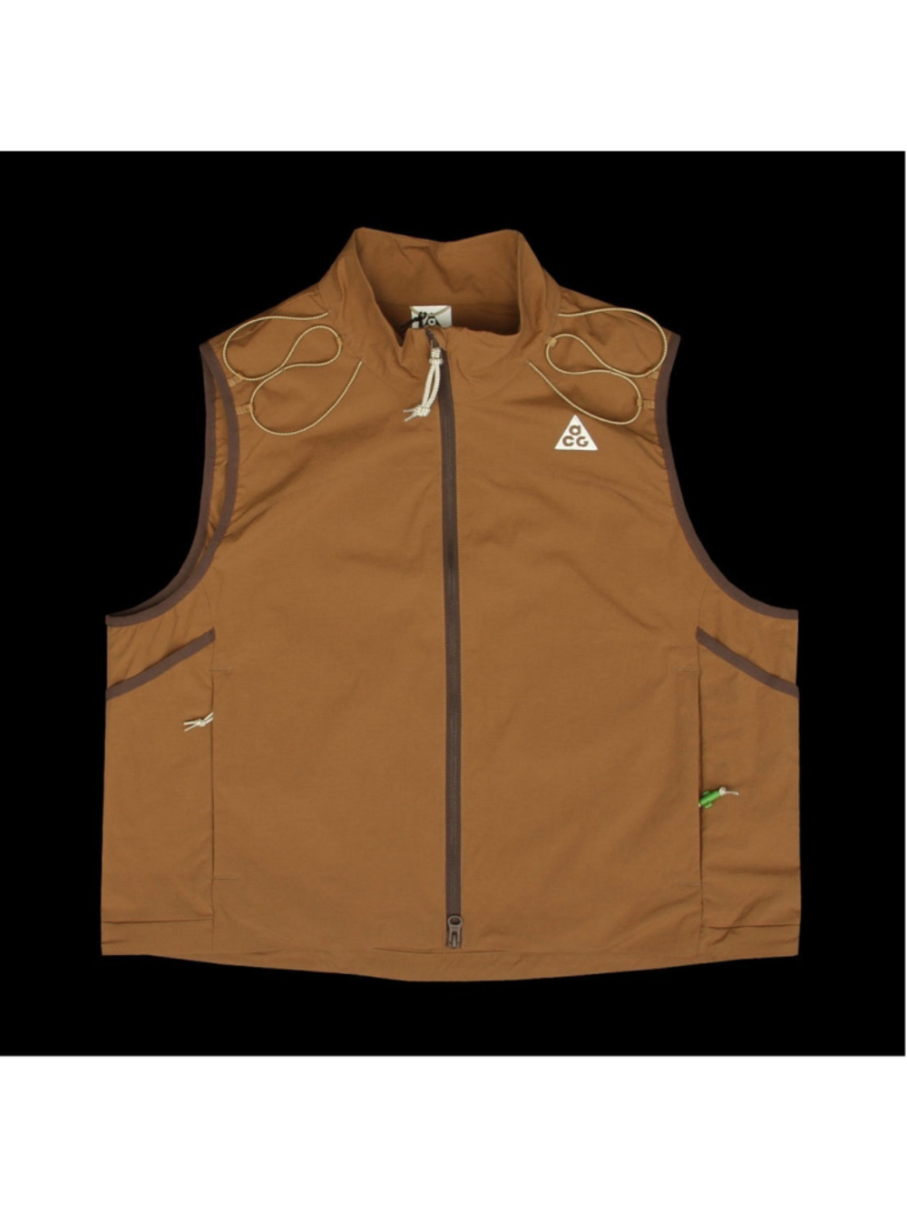Nike ACG "Death Bloom" Vest Mens Size XL Brown Loose Fit HV0600-235